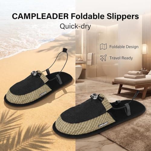 Ultralight Camp Shoes Foldable Canvas Slippers for Hiking and Travel — view 5