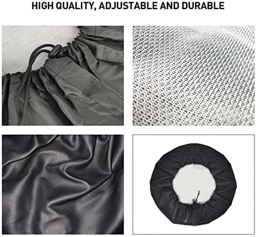 Phelika We Sleep AroundSpare Tire Cover PVC Leather Wheel Protectors Weatherproof Universal Dust-Proof for Trailer Rv SUV Truck Camper Travel Trailer Accessories 15 Inch — view 3