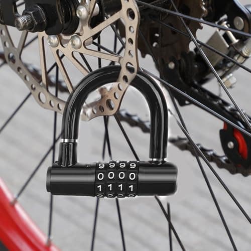 CAZSTYK High-Security Bike Chain U-lock, Alloy Steel Anti-Theft Combination Padlock for Travel & Camping Bike Box — view 2