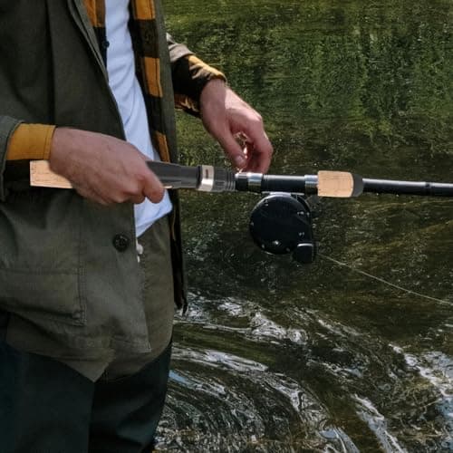 Alasum Fishing Rod Handle Set with Cork Reel Seat Sturdy Grip Replacement for DIY Rod Building Suitable for Travel and Beach Fishing Gear — view 6