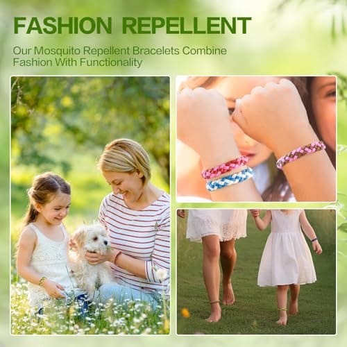 Asddage Mosquito Repellent Bracelet 12 Pack, Natural DEET-Free — view 6