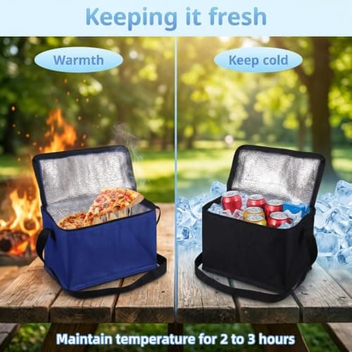 2 Pcs Small Cooler Bag, Small Cool Bags, Cooler Bag Small, Thermal Cooler Bag for Work School Travel, Office Meals and Outdoor Activities, Camping, Picnic, Beach, Bbq and Gift — view 4