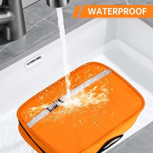 Boic Hanging Toiletry Bag, Travel Toiletry Bag for Women, Mens, Orange,M — view 3