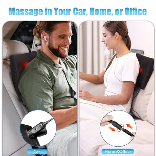 WOQQW Back Massager with Heat, Shiatsu Massage Pillow for Pain Relief — view 6