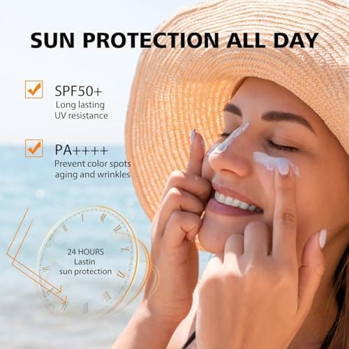 Sunscreen Stick SPF 50+,SPF 50 Sunscreen for Face,Invisible Sun Stick for Face & Body,Water Resistant,Daily Use Waterproof Sun Block,Moisturizing Sun Cream,Day Cream Spf,Daily Use Sunscreen Stick — view 3