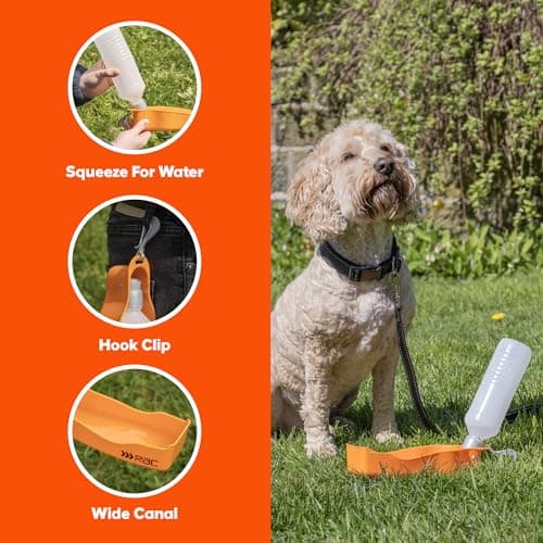 Pet Brands Rac Travel Water Bottle, Orange — view 4