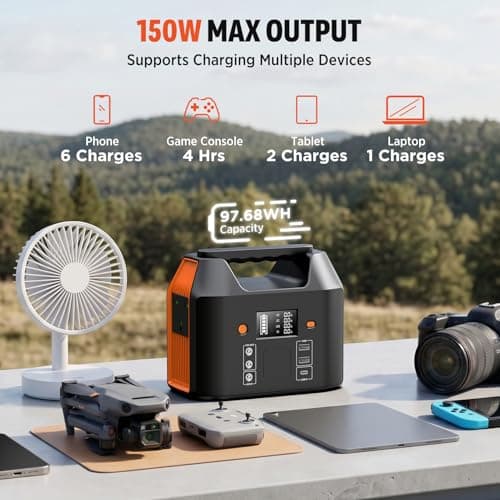 SinKeu Portable Power Station 97.68Wh with 40W Solar Panel,Camping — view 5