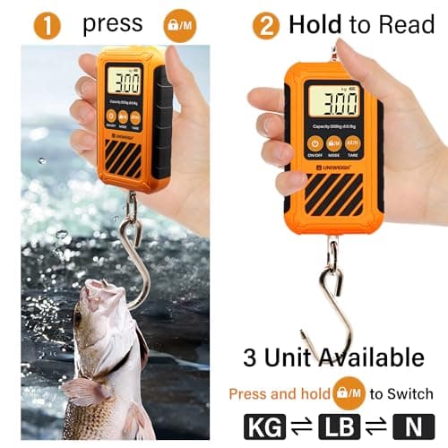UNIWEIGH Digital Luggage Scale,Mini Crane Scale 300kg/660lb with Hold&Tare — view 5
