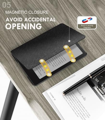 MoKo Case for 7" Kindle Paperwhite 12th Gen 2024/Colorsoft, Black — view 6