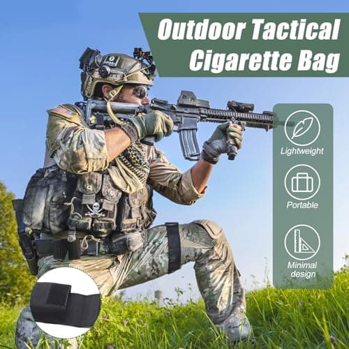 Waist Bag, Black Nylon EDC Pouch Pocket Organizer, Small Universal Outdoor Waist Bag for Small Tools Hiking Sports Cycling Jogging — view 2
