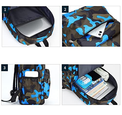 Estwell Kids Boys Girls Camouflage School Backpack Children Primary Schoolbag Book Bag Waterproof Nylon Rucksack Casual Daypack — view 4
