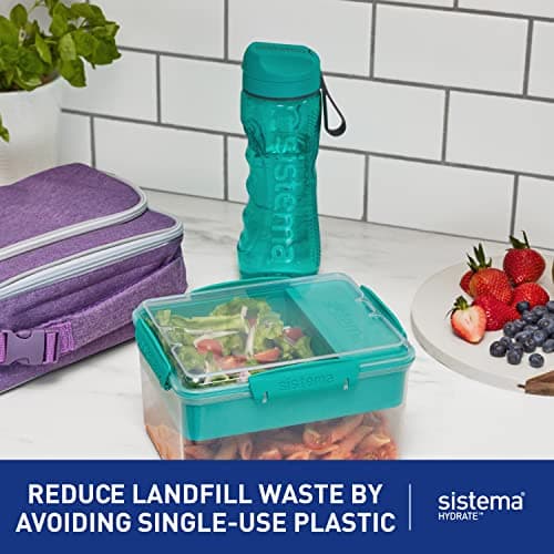 Sistema Hydrate Tritan Active Sports Water Bottle | 800 ml | Leakproof Water Bottle | BPA-Free | Assorted colors — view 3