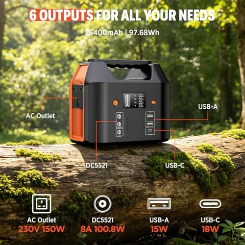 SinKeu Portable Power Station 97.68Wh with 40W Solar Panel,Camping — view 2