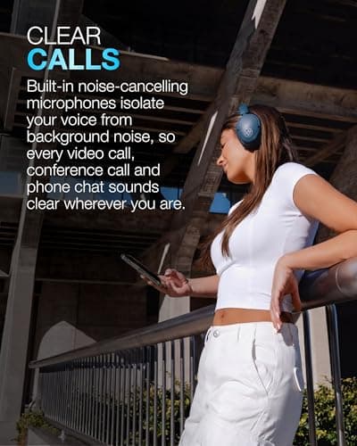JLab JBuds LUX ANC Headphones - Over Ear Bluetooth with Mic, Navy — view 6