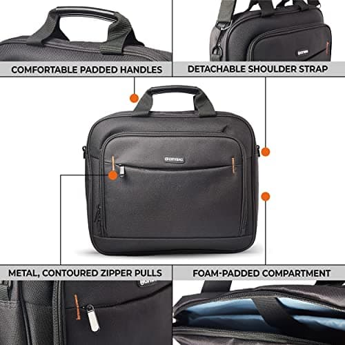 CB CITY BAG 14 Inch Laptop Bag Computer Bag for Men & Women, Black Laptop Case Sleeve with Shoulder Strap - Document Handbag Briefcase for Work, Office, Travel, or Business — view 4