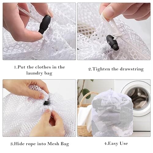 Mesh Laundry Bag 50 x 70 cm, Reusable Laundry Bags for Delicates — view 4