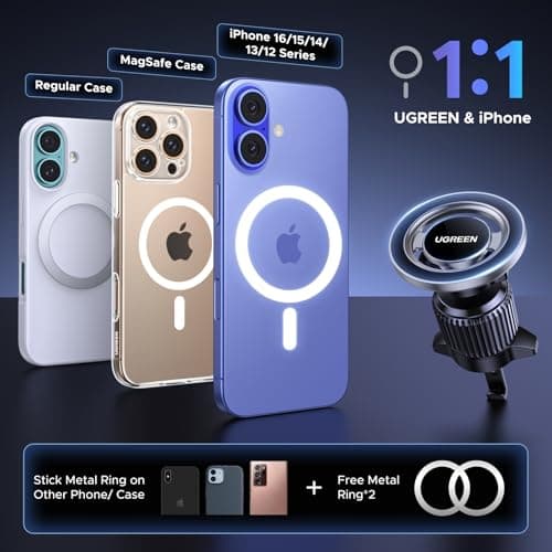 UGREEN Car Phone Holder Magsafe Car Mount Air vent Magneitic Phone Cradle — view 6