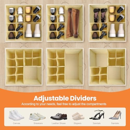 Foyego 2 Pack Shoe Organizer for Closet, Shoe Storage with Wheels, Gray — view 6