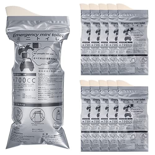 lzijun 10 Pcs Urine Bags, 700ml Emergency Camping Pee Bags, Portable Urinal Toilet Bags, Travel Outdoor Car Traffic Jam Emergency Vomit Bag for Men Women Kids Children Patient Emergency Urinal Bags