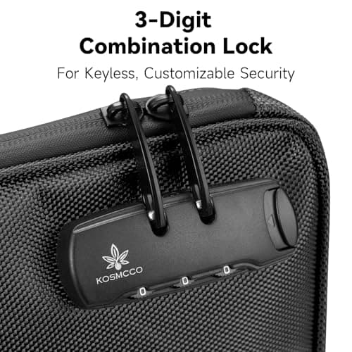 KOSMCCO Beach Locking Bag, 9x7.5 Inch Portable Safe for Phone, Wallet, Keys | Anti-Theft Locking Travel Pouch for Pool, Vacation (Black) — view 4