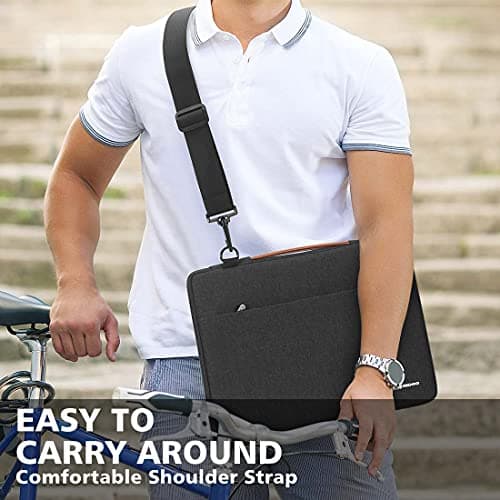 NIDOO 14 Inch Laptop Sleeve Shoulder Messenger Bag Protective Computer PC Case for 15" MacBook Air M2 / Surface Laptop 5 4 3/14" ThinkPad X1 Carbon / X1 Yoga/ThinkPad L14 T14 T14s / Latitude 14 15 — view 5