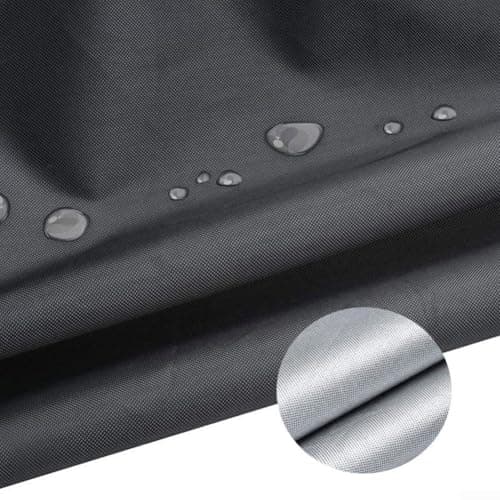 Nexbrill Upright Vacuum Cleaner Storage Bag 210D Oxford Cloth with PVC Coating Waterproof Dustproof ive Cover for Most Upright Vacuums 50x15x15 Inch Black with Extra Accessory Compartment(black) — view 5