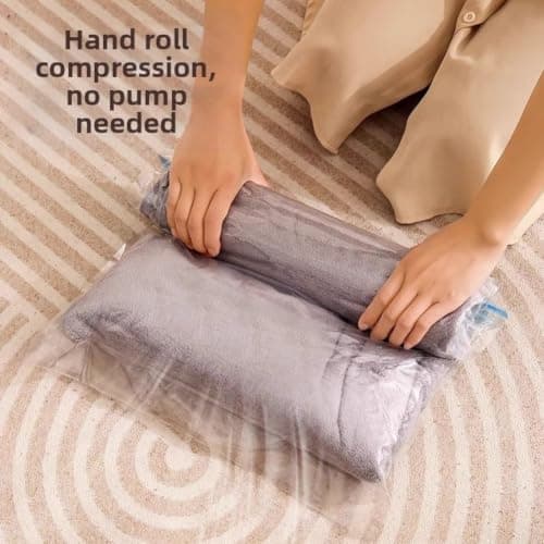 Hand Roll Compression Bags 10 Pack No Pump Needed 3 Sizes Space Saver — view 4