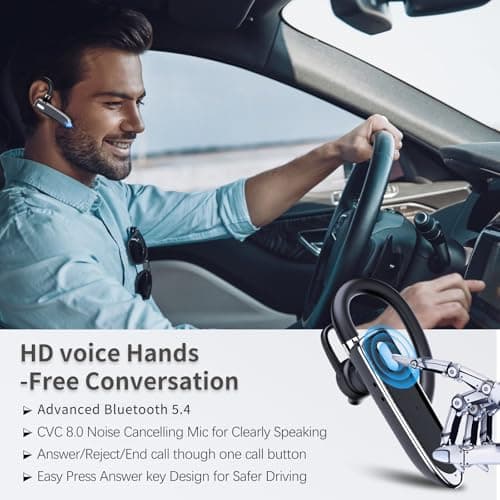 EUQQ Bluetooth Single wireless Headset Handsfree Earpiece for phone — view 4