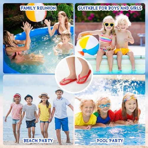 Halfchet 12 Pack Kids Flip Flops Bulk for Boy Girls Summer Beach Pool Party — view 6