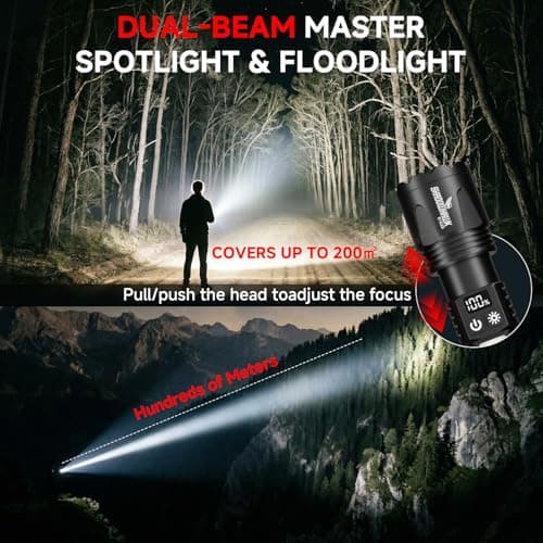 Shadowhawk Super Bright LED Torch Rechargeable with COB Light & Magnetic — view 4