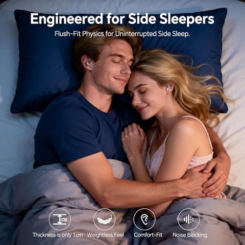 Invisible Sleep Headphones Mini Small Wireless Earbuds for Sleeping Black — view 2