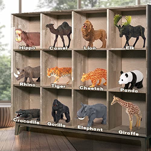 FRUSE Safari Animal Figures Toys with 12 PCS Jumbo Zoo Animals for Kids 3-5 — view 2