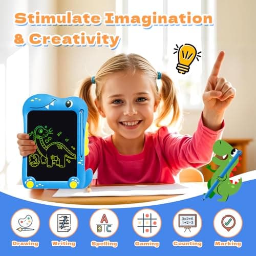 LCD Writing Tablet for Kids,Dinosaur Toys for Boys,Doodle Pad Drawing Tablet for Kids 3+ Year Old,Drawing pad for Ages 2-4 5-7 6-8 9 8-12 Years Old Boys Girls Christmas Birthday Gifts — view 4