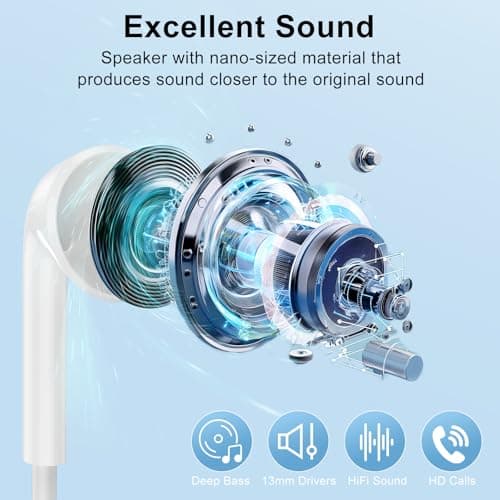 2 Pack 3.5 mm Wired Headphones, In Ear Earphones Wired Earbuds Headset — view 2