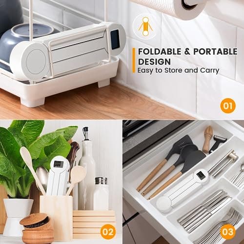Folding Food Scale,Digital Kitchen Scale,Highly Accurate Compact Small Scale with LCD Display,Portable Food Scale Multiple Units Supported, Travel Scale for Measuring Intake of Healthy — view 4