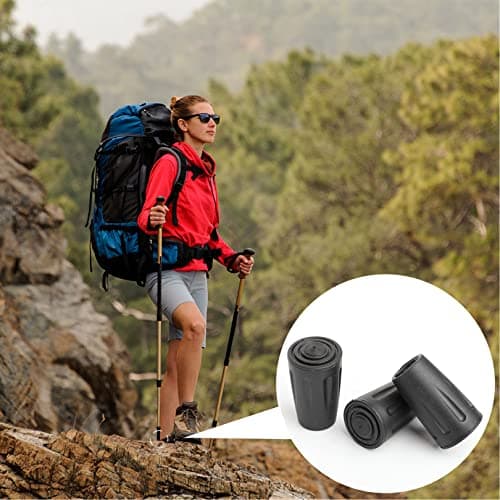 Walking Stick Rubber Tips,Walking Poles Rubber Tips Ferrules,2pcs(11mm) — view 5