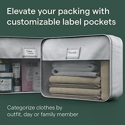 8-PCS Packing Cubes for Suitcases, Travel Essentials for Accessories, Clothes & Shoes, Packing Cubes for Backpack, Multi-functional Compression Travel Organiser Packing Bags, Suitcase Organiser Bags — view 3