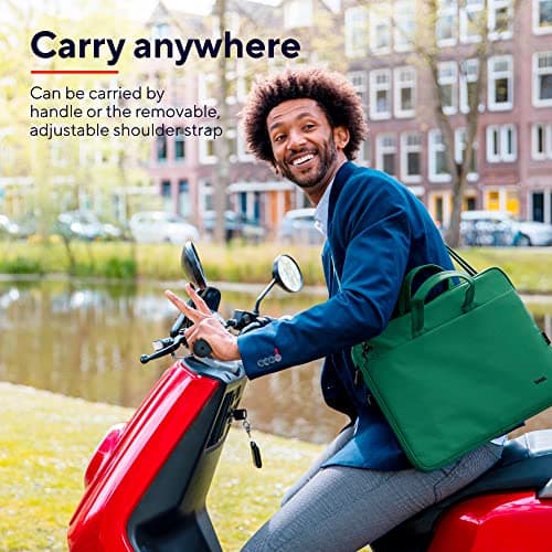 Trust Bologna Slim Messenger Bag 16 Inch with Shoulder Strap, Green — view 2