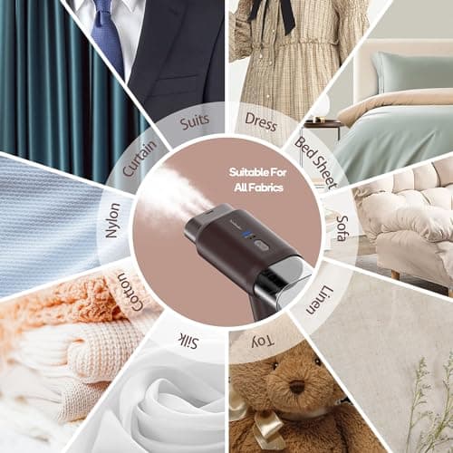 Newbealer Dual Voltage Travel Clothes Steamer, Brown — view 6