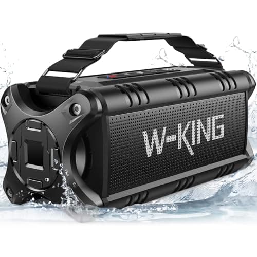 W-KING 90W Max Bluetooth Speaker, IPX6 Waterproof Portable Speakers Wireless Bluetooth, 50W Deep Bass Loud Outdoor Speaker with 40H Playtime/Stereo Pairing/TF Card/AUX/NFC for Party,Camping — view 2
