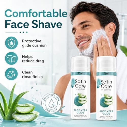 Travel Size Shaving Gel for Sensitive Skin with Aloe Vera (Pack of 2) -Moisturising Shave Gel for Smooth, Irritation-Free Shave on Legs & Body, Carry-On Friendly (for Men & Women) — view 2