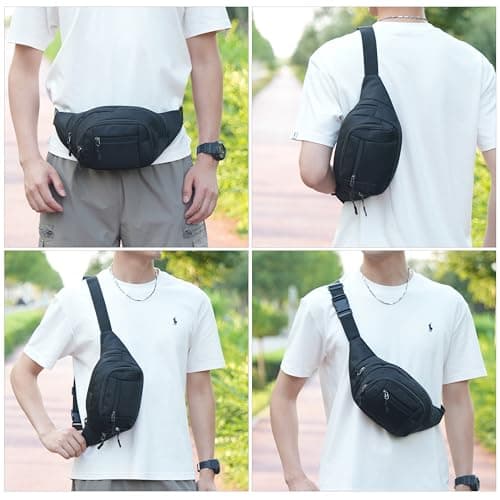 GERIINEER Bumbags Waist Fanny Pack for Women Ladies Men Waterproof Unisex Bum Bag for Dog Walking Running Traveling Cycling Hiking Outdoor Sport — view 6