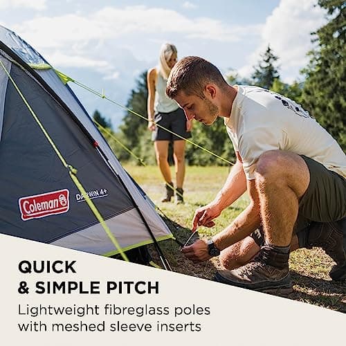 Coleman Darwin 4 Plus Tent | For Festival, Camping & Outdoor Use, Waterproof | 4 Person — view 2