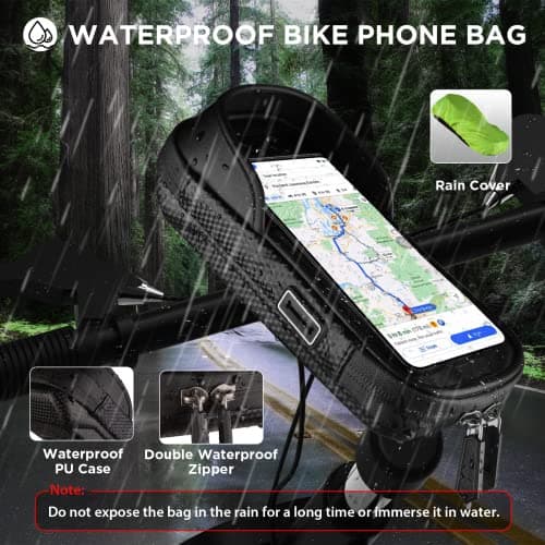 Vitalismo Bike Phone Holder Waterproof, Handlebar Bag, Bicycle Phone Mount — view 3