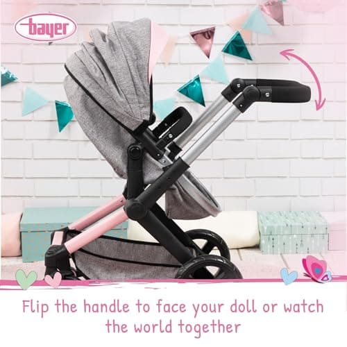 Bayer Baby Dolls Pram XEO, Convertible Doll Pushchair, 46cm Dolls — view 4
