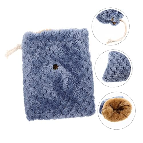Portable Ventilated Guinea Pig Carrier Bag for Outdoor Travel Wool Blue — view 5
