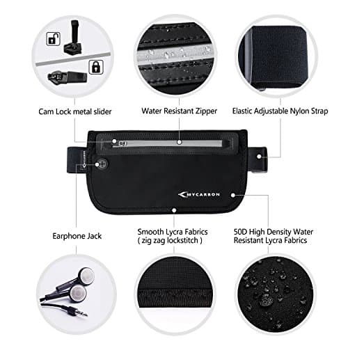 MYCARBON Travel Money Belt RFID Waist Bag Against Invisible Theft — view 3