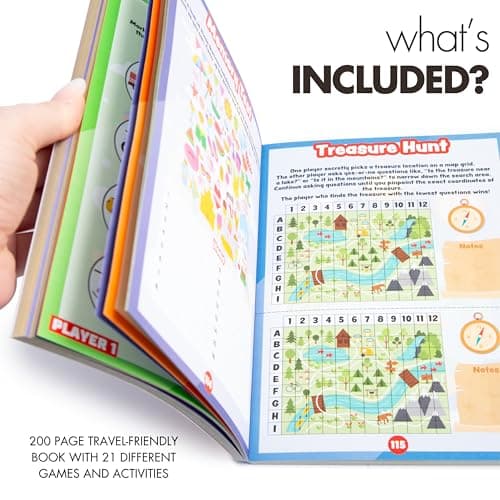 abeec Travel Games Book for Kids — 200 Pages, 21 Games and Activities — Plane Activities for Kids, Car Journey Games — Word Searches, Sudoku, Battleships, Spot the Difference — view 2