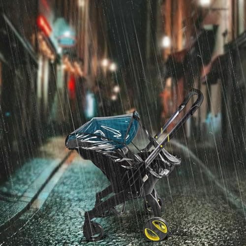 Aolso Baby Stroller Raincover Compatible with Doona Stroller, Baby Stroller Transparent PVC Rain Cover, Stroller Carrier Travel Raincover Accessory for Pushchair Pram, Windproof & Waterproof — view 6