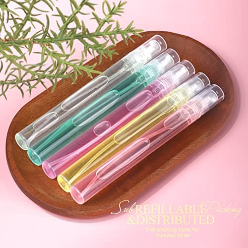 Fandamei Mini Spray Bottle, 10 Pack 10ml Plastic Spray Bottle, Fine Mist Refillable Perfume Bottle, Perfume Atomizer, Small Empty Sample Containers, Portable Travel Bottle — view 5